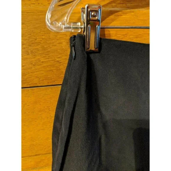 Mixit Woman Embroidered Floral Black Skirt Size 10 Blue Purple Lined - Picture 3 of 6